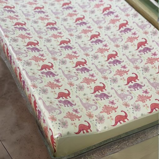 Pink dinosaur chnaging mat