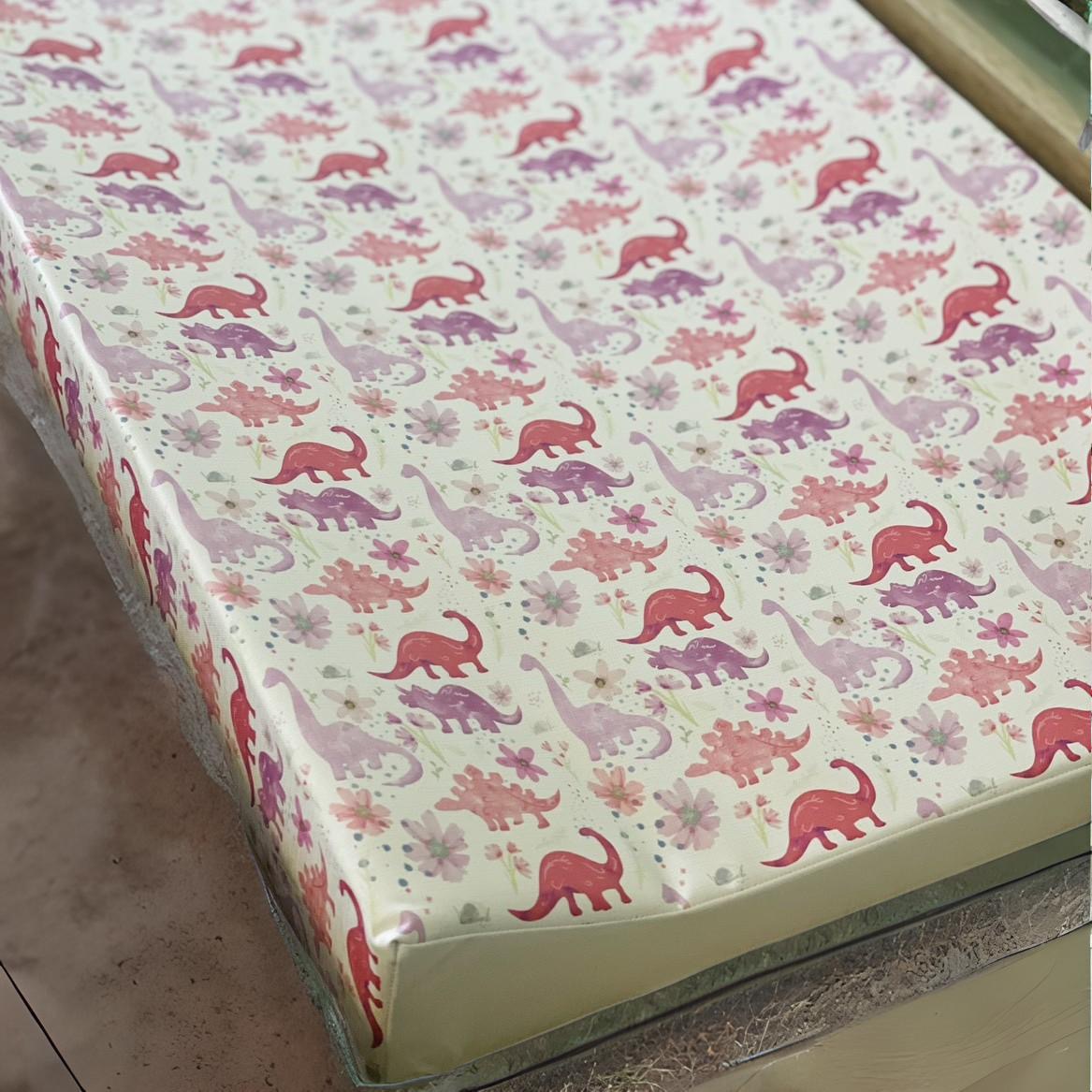 Pink dinosaur chnaging mat