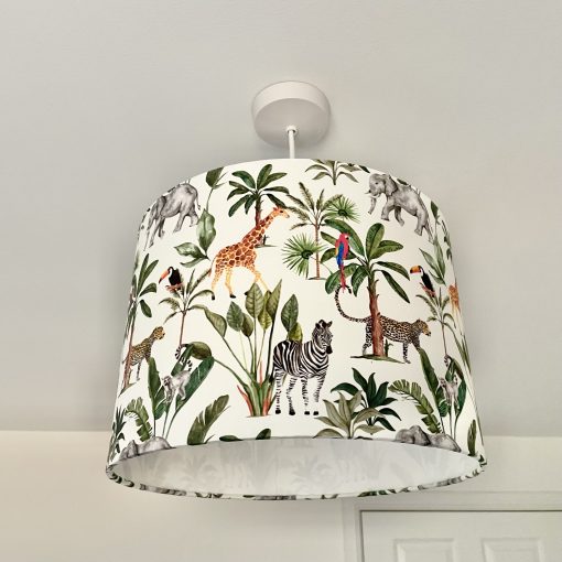 Safari Animals Lampshade for baby and childrens room.