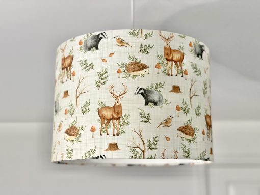 Woodland animals lampshade For children’s room.