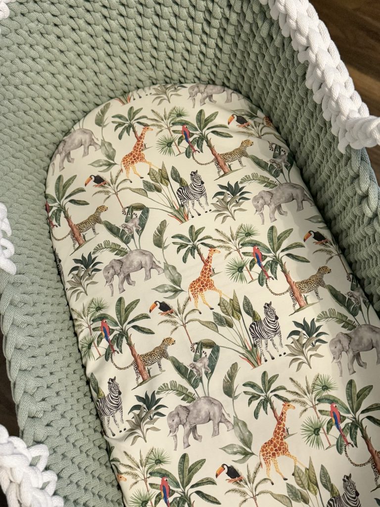 tropic jungle moses basket sheet