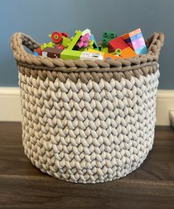 Crochet storage basket