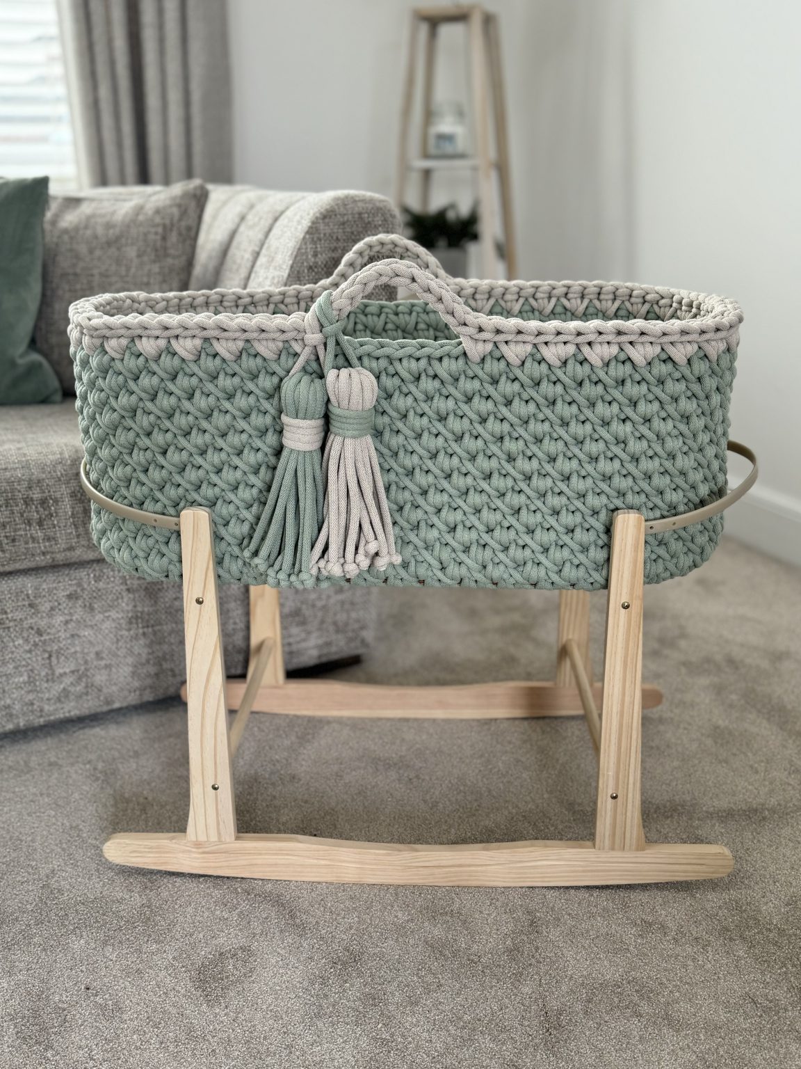 New Size Infinity Crochet Moses Basket - Three Little Cubs