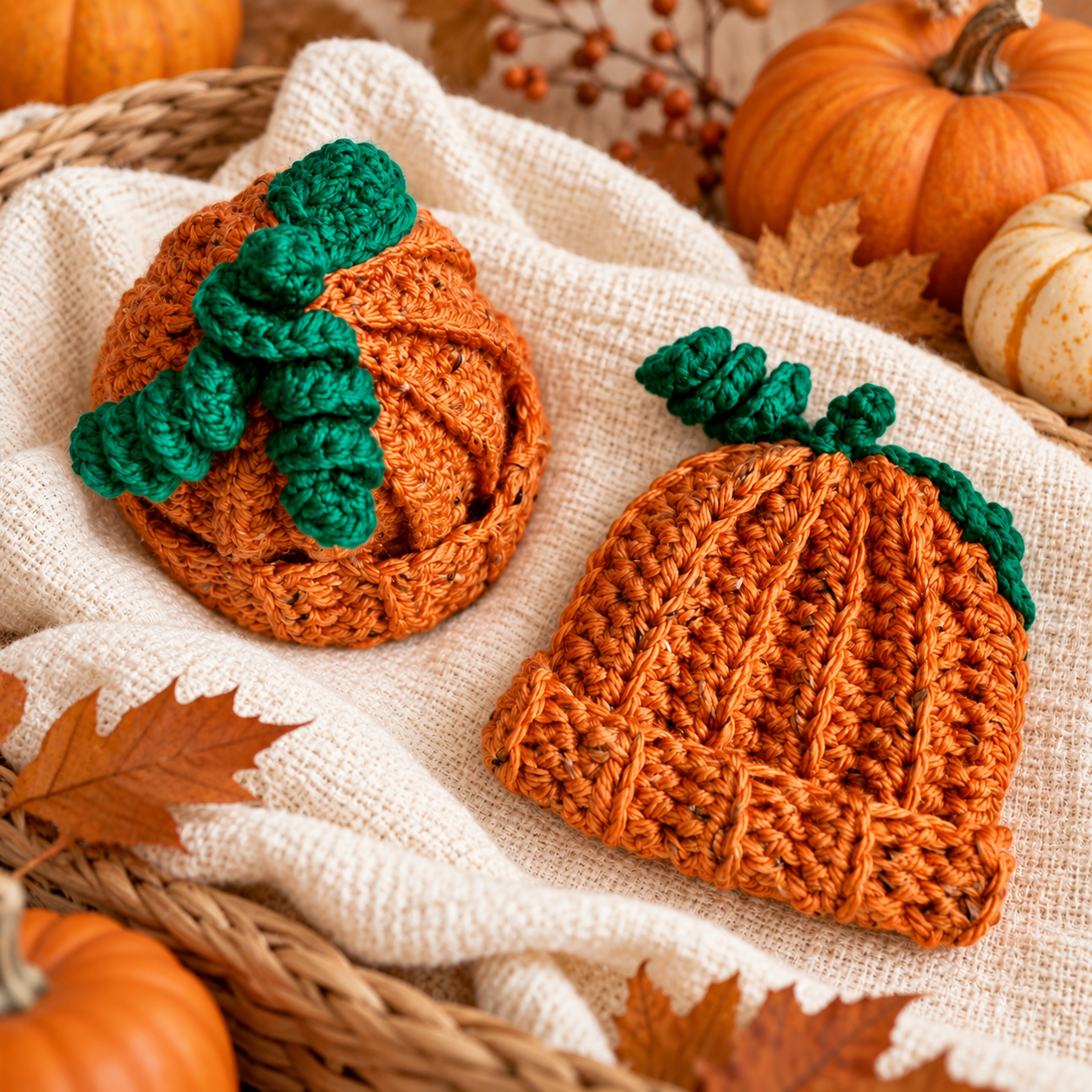 Pumpkin Beanie Hat Pattern