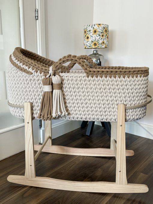 hooded crochet moses basket