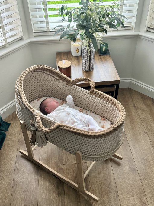 hooded crochet moses basket
