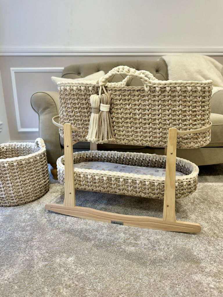 Luna Crochet Moses Basket - Three Little Cubs