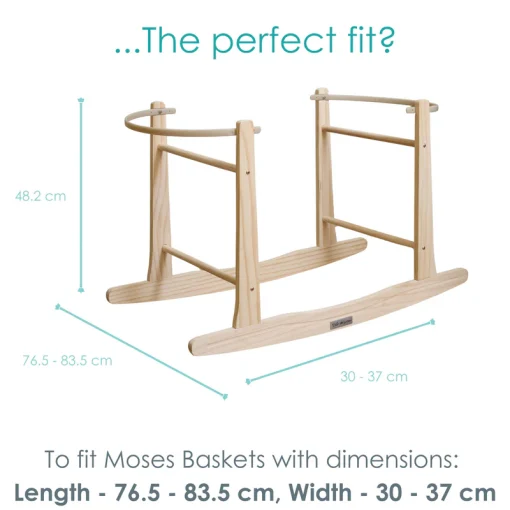 Clair De Lune Wooden Folding Moses Basket Stand - Image 5
