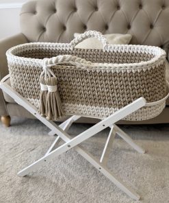 Classic Moses Basket Cappuccino and Porcelain