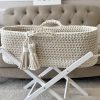 Classic Moses Basket Vanilla and Beige